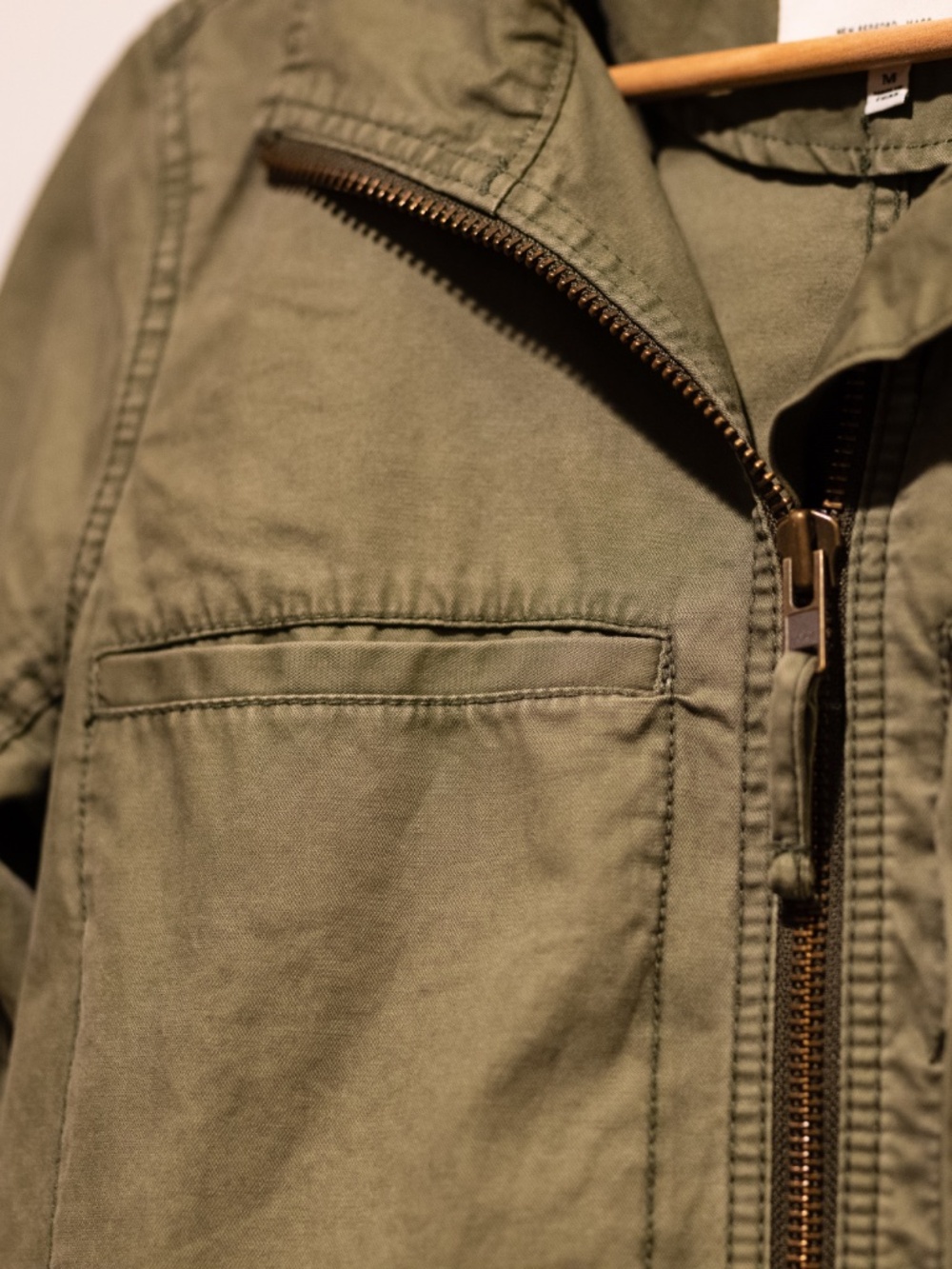 Madewell Women's Utility Jacket Olive Green Size M Four Pocket Full Zip - Picture 4 of 6